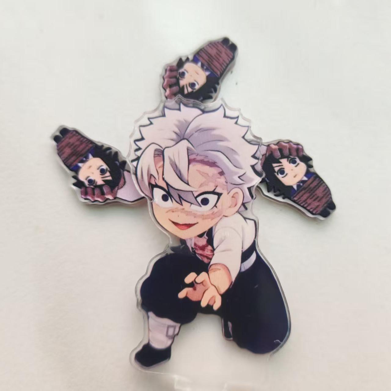 Demon Slayer Anime Peripheral Hand Can Rotate Ornament Shinazugawa Sanemi Tomioka Giyuu 5CM Acrylic Stand Figure Fans Gift