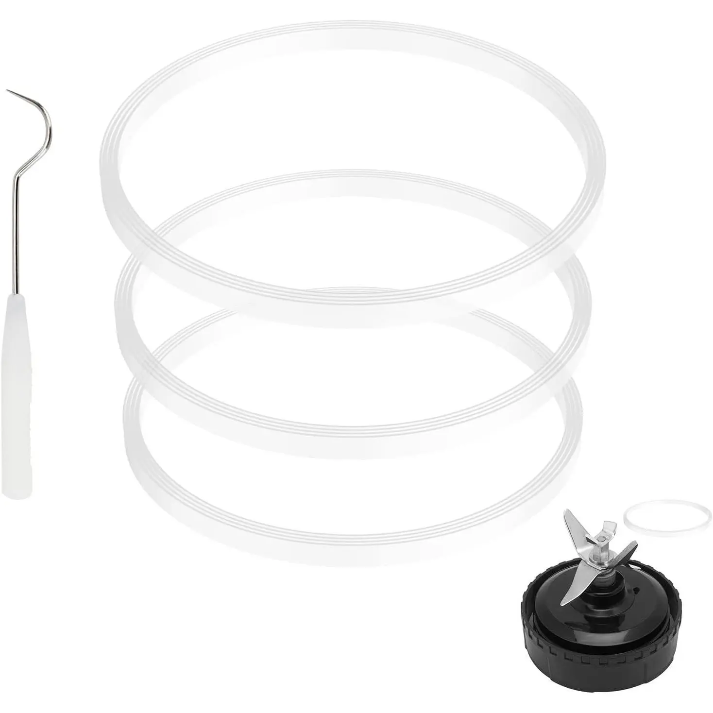 3 Pack Rubber Gaskets  Seal White O-Ring for  Pro Blender  for  BL660 1100w BL770 1500w BL663 BL740 BL773CO BL780 BL780CO (3.22 inch Gaskets)