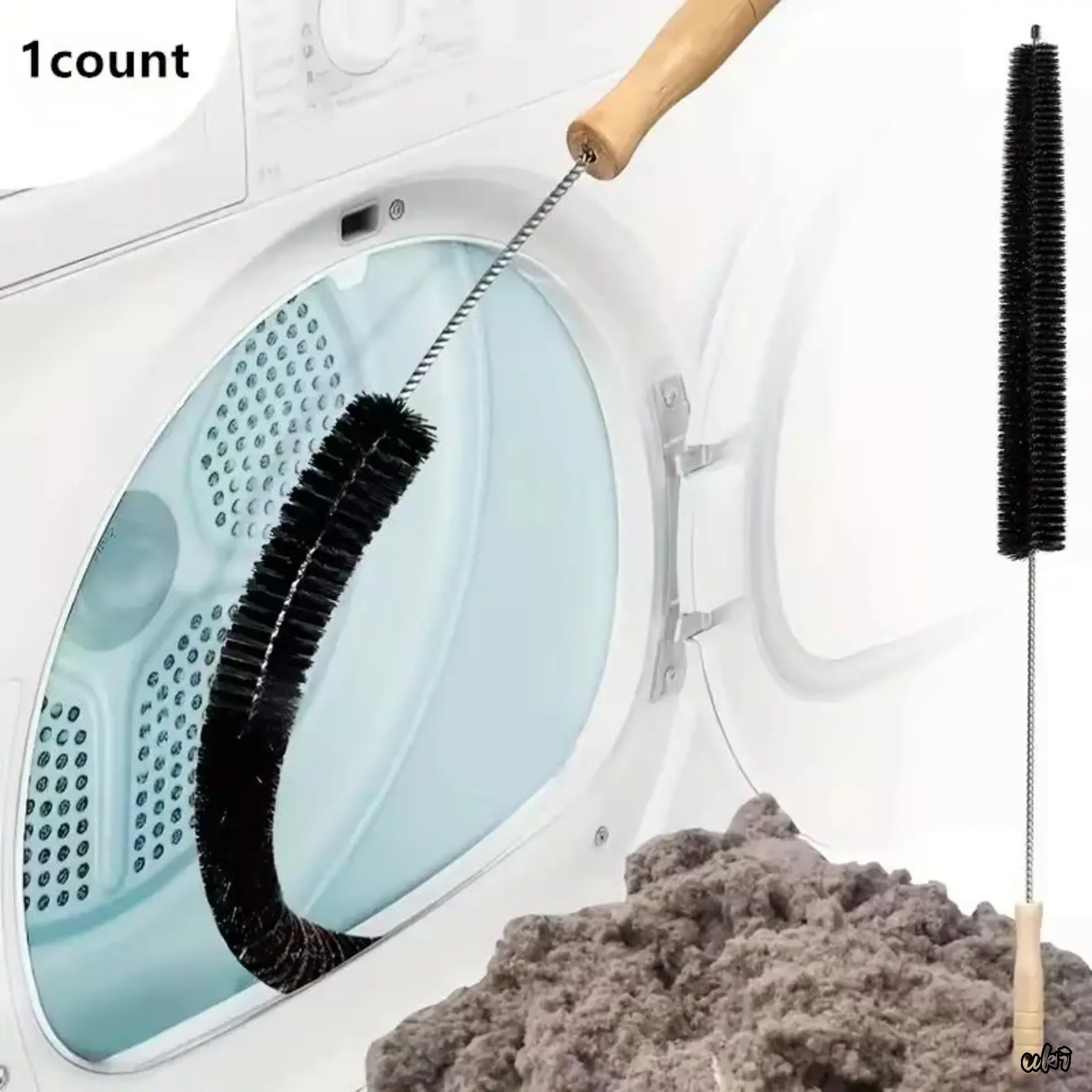 Flexible Lint Brush with a Bendable Extended Shaft, Heavy-Duty Tool for Deep Cleaning and Lint Removal in Dryer Vents and Washing Machines, Cleaning Brush, Long Slender, Kitchen Appliances, Extended Length, 1 Count, Household Appliance Maintenance, Sturdy