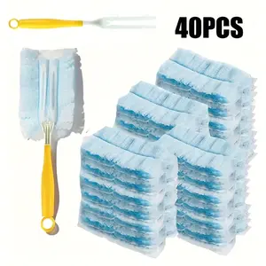 Disposable Electrostatic Duster Head Set, Dust Removal, Portable for Window Cleaning, Household Duster, Car Duster