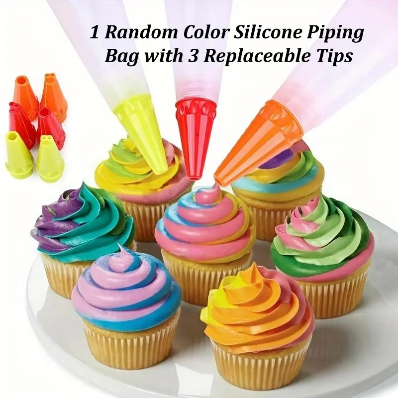 3 Piece Cake Decorating Gun Set, Icing Piping Gun Cream Dispenser with Piping Bottles, Multi-Purpose Dessert Decoration Tool for Home Kitchen Baking Cupcake Cookie Frosting, Cake Decorating Tools