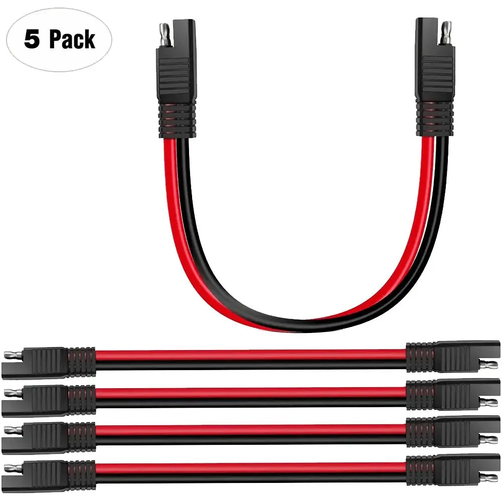 Nilight 5-Pack Box Quick Connect Kit Harness Set, 10 awg/2c 2-Pin Molded Ends Weatherproof Connectors, 12in Heavy Current Harness for Automotive Amplifiers (Home Improvement Electrical Equipment)
