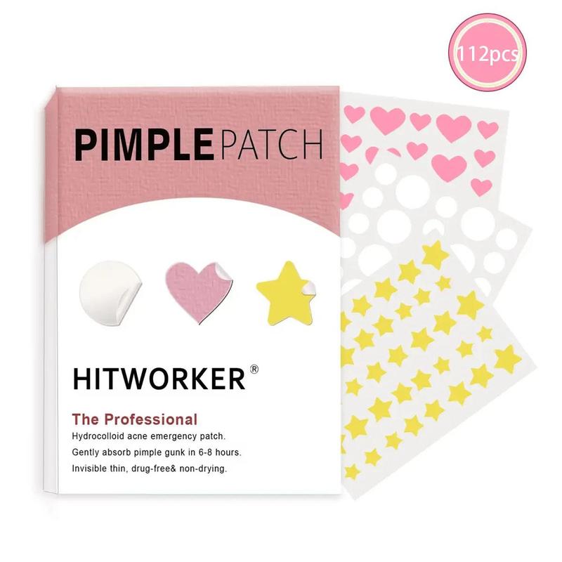 Pink White Hydrocolloid Acne Patches, 1 Set Blemishes Pimples Covering Patch Invisible Acne Patches, Pimple Patches, Blemish Relief Care Acne Clearing Products