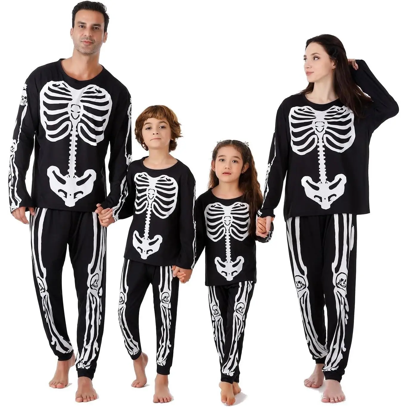 Halloween Family Matching Pajama Set - Funny Print Holiday Sleepwear Loungewear Clothes with Dress, Outfits, Pants for Cosplay Enthusiasts