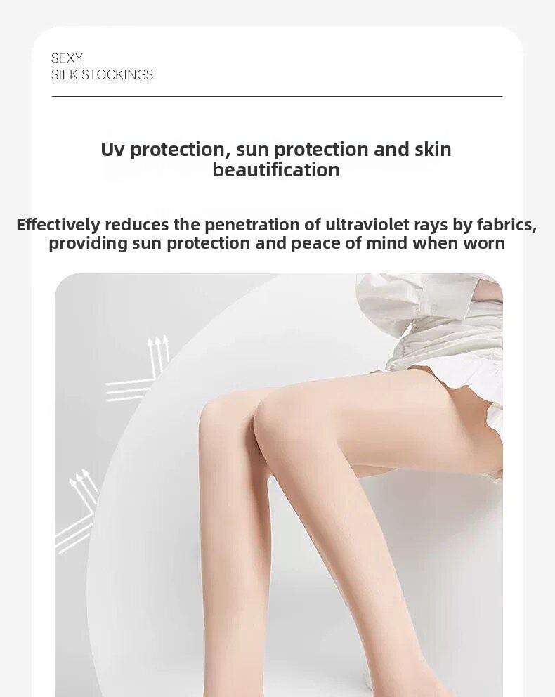 New Fashion Net Red Pineapple Pantyhose Anti-Run Tights Sheer Skin Color Invisible Spring Summer Thin Any Cut Light Leg Tights Black Socks