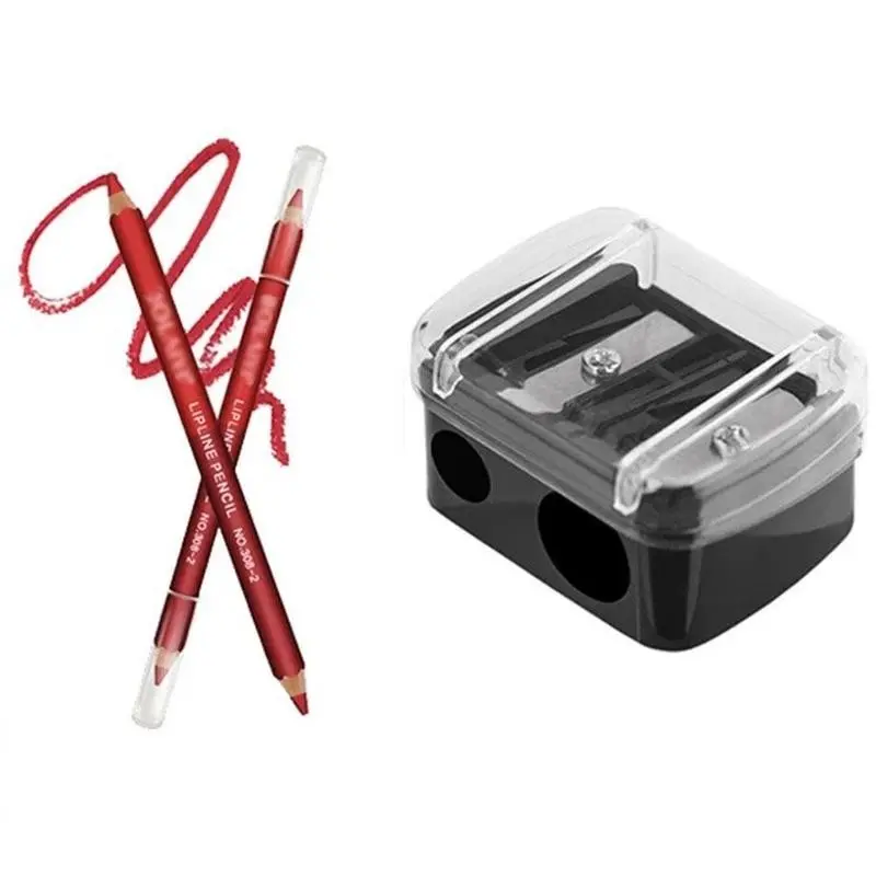 Portable Compact Makeup Pencil Sharpener, Cosmetic Tools, Durable Dual-Blade Sharpener for Eyeliner, Brow, Lip Liner, Perfect Gift for Holidays
