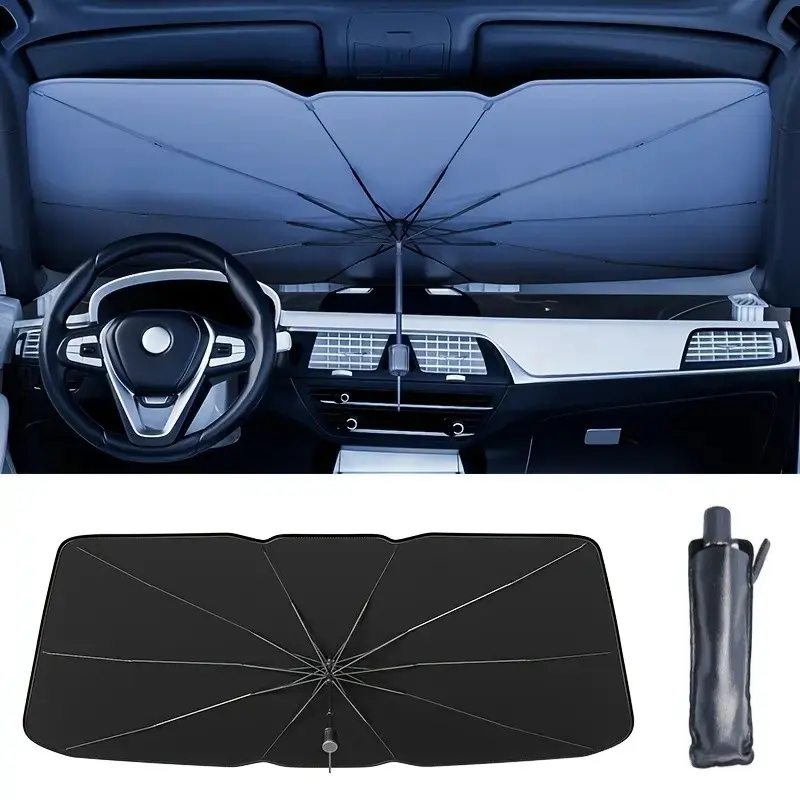Car Sunshade, 1 Count Front Windshield Sunscreen Heat Shield, Windscreen Shade Cover, Car Interior Windshield Small Car Cover Umbrella, Easy To Carry, Portable Car Sunshade, Front Window Sun Shade For Car, Sun Shades For Car Windows