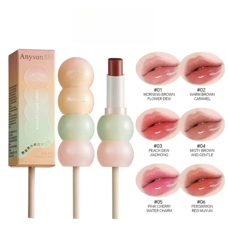 Six Tone Jelly Mirror Lipstick, Moisturizing and Hydrating Nude Glossy Glow Lip Balm, Cute Styling Lipstick, Lip Moisturizer Cosmetic, Essential for Daily Beauty, Individual Lipsticks