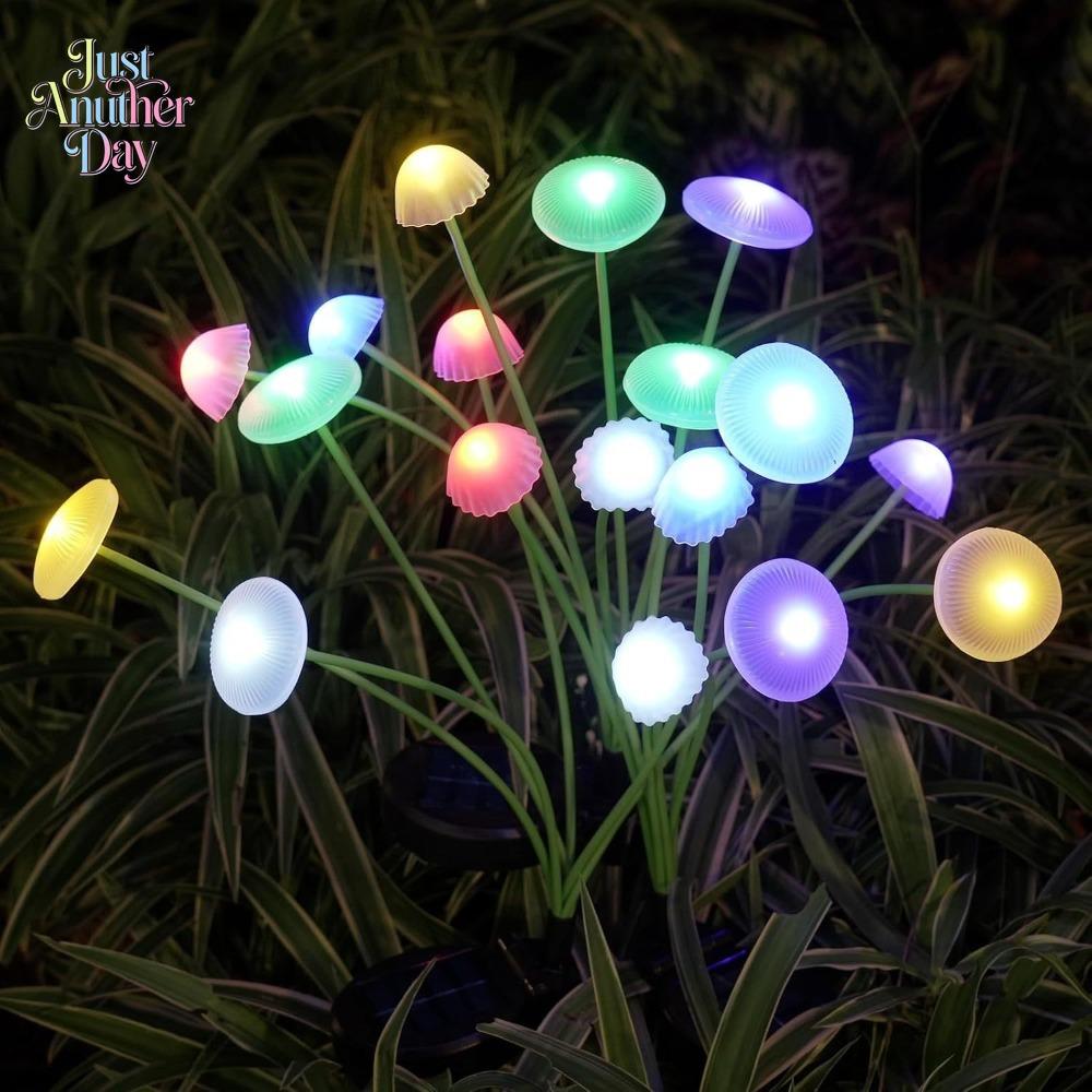 Solar Jellyfish Light Outdoor Garden Landscape Fiber Optic Ambient Light Garden Balcony Decoration Mushroom Ground Plug Lawn Light