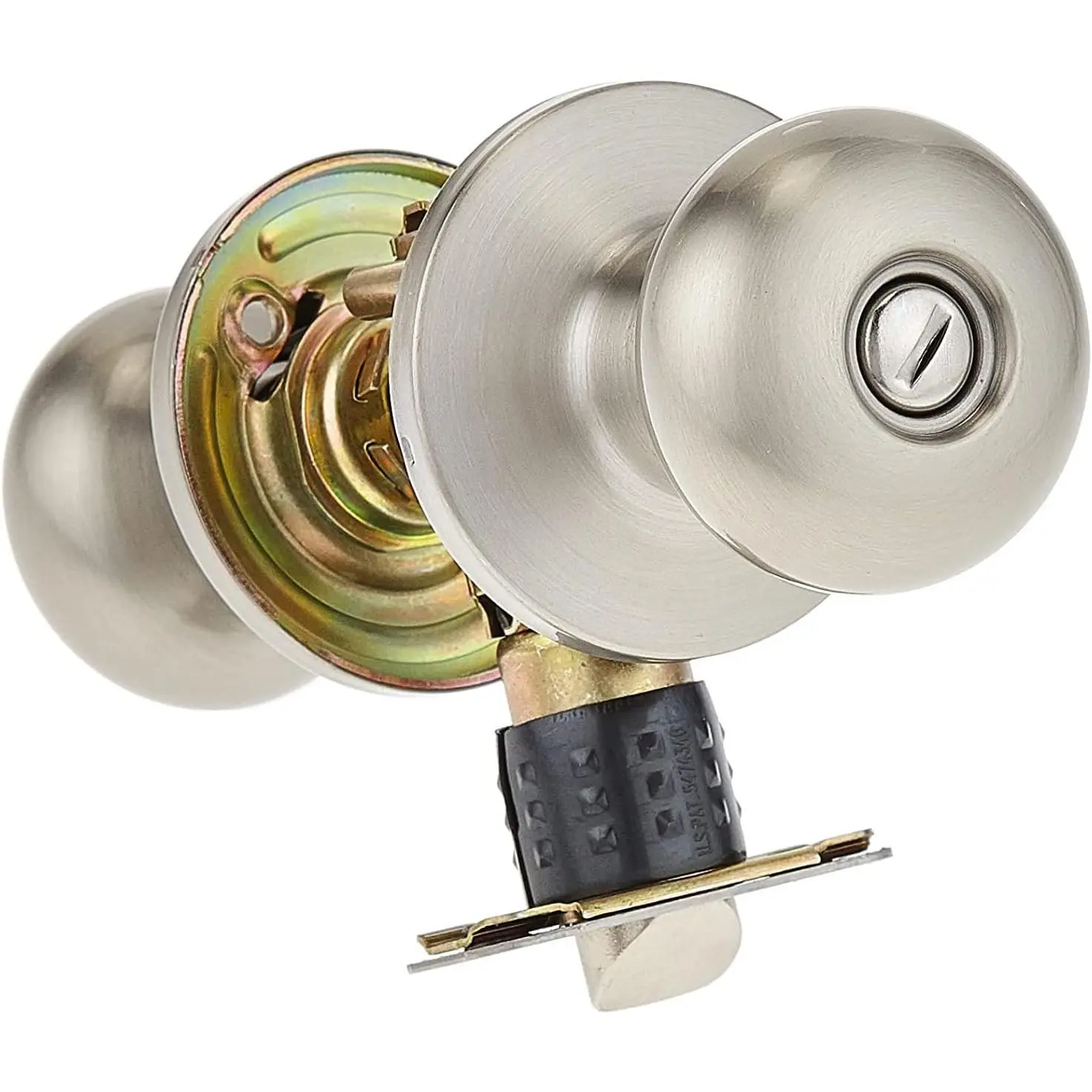 BCO0315 Biscuit Door Knob with , Satin Nickel