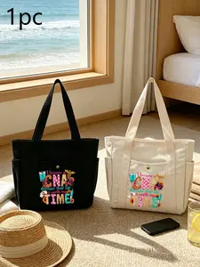 Colorful Nurse Medical Slogan Canvas Tote Bag, Large Capacity Reusable Tote, Washable Eco-Friendly Handbag for Hospital, Grocery, Travel, Nurse Gifts