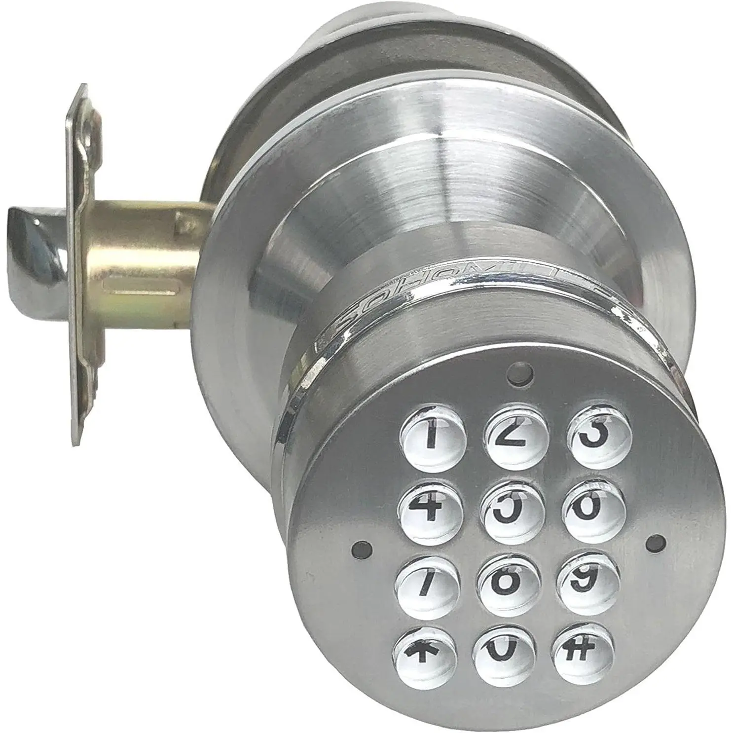 Door Knob (Spring Latch Lock; Not Deadbolt; Not Phone Connected), Single Front keypad YL 99, max