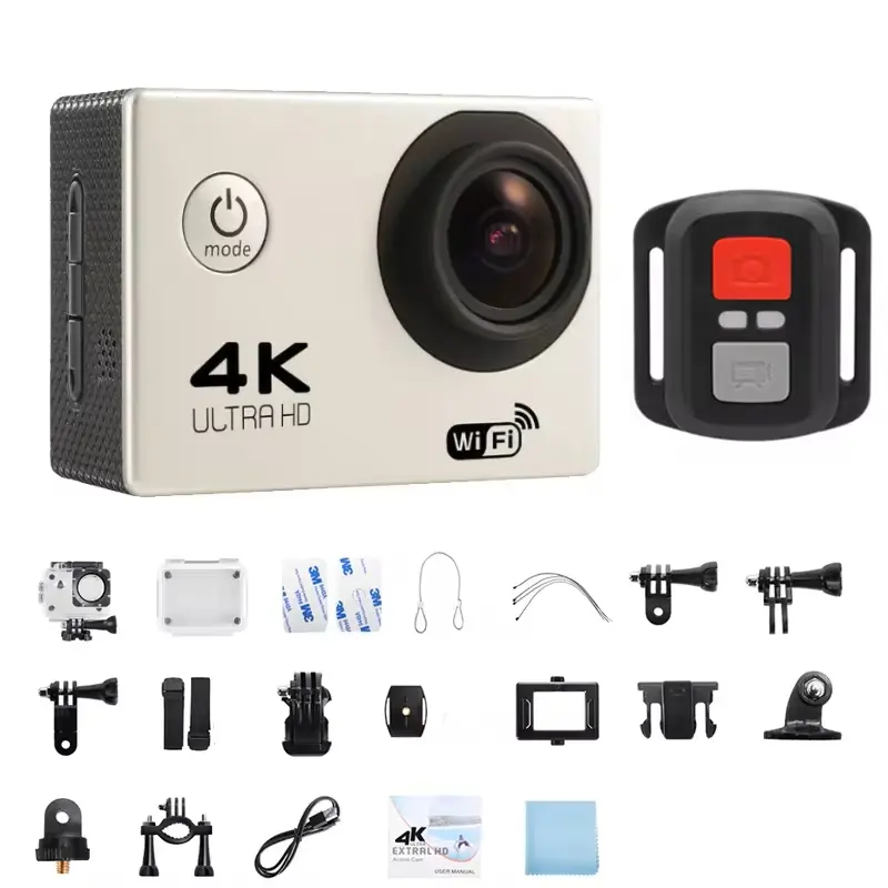 4K Action Camera 1080P/30FPS WiFi 2.0" 140D Underwater Waterproof Helmet Video Recording Camera Sports Cameras Outdoor Mini Cam
