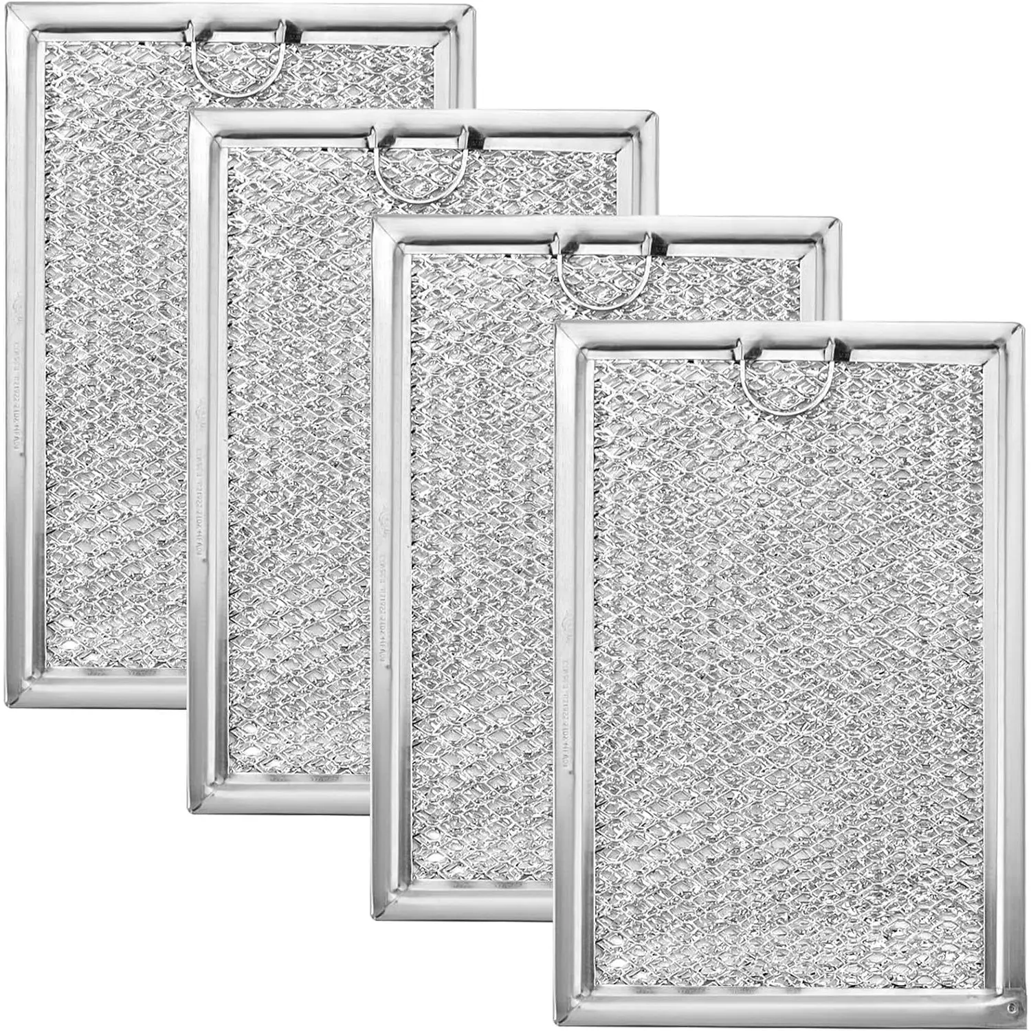 WB06X10309 Microwave Oven Grease Filter - Compatible with G.E Microwave Vent Filter Replacement - 7-5/8 x 5 x 3/32 Inch 4 Packs