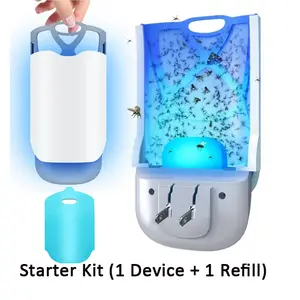 Indoor Fruit Fly & Gnat Trap, Plug-In Home Insect Killer Light, Detachable Face Cover, Replaceable Sticky Trap, Home & Kitchen & Office – Non-Toxic Bug Trap
