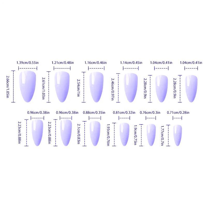 Elegant Ocean Blue Rhinestone Decorated Butterfly Nail Art Set, Removable European Style Manicure Tips with Star Pattern Rhinestones, 24pcs Glossy Finish Nails