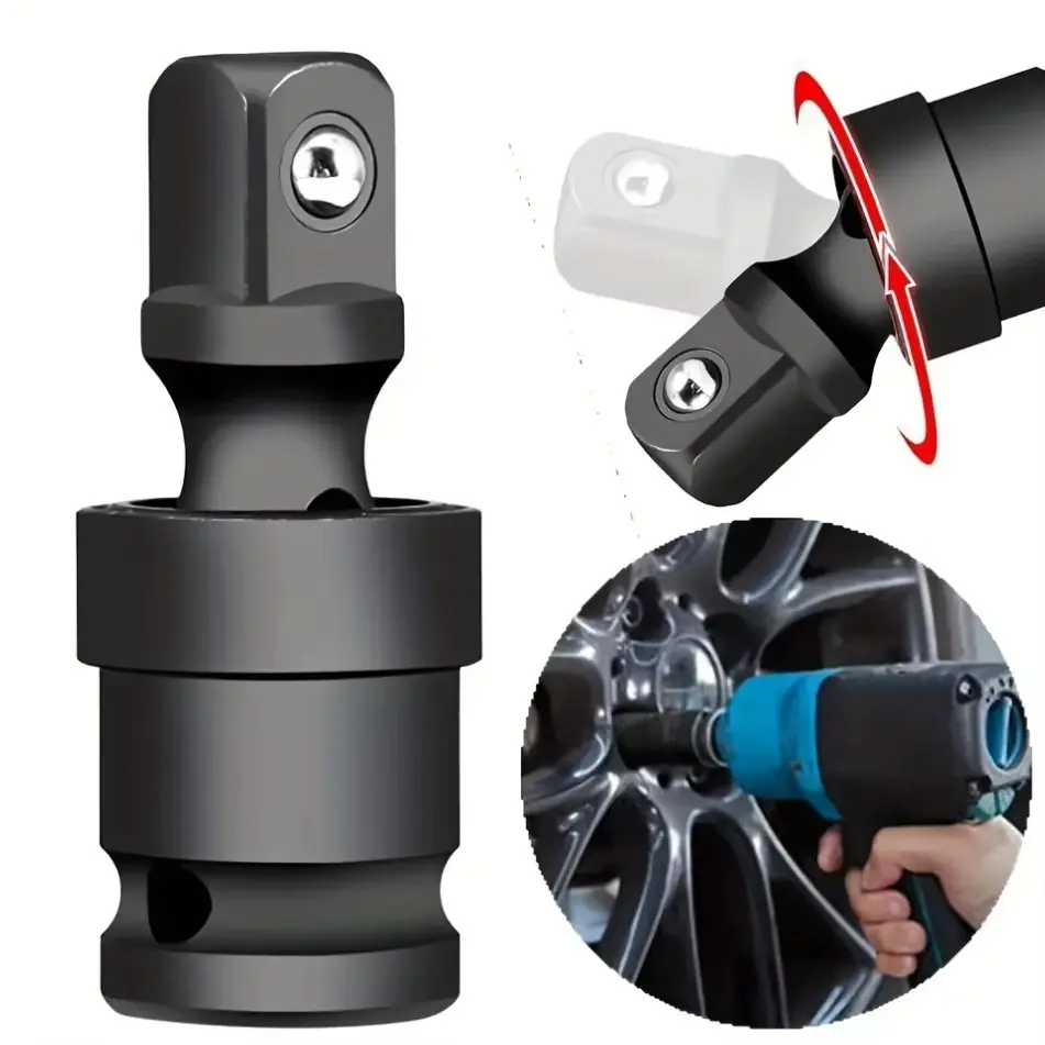 1/2 Inch Drive Universal Joint Socket Adapter 360° Swivel Steel Ball Impact Socket Electric Wrench Socket Extension Set