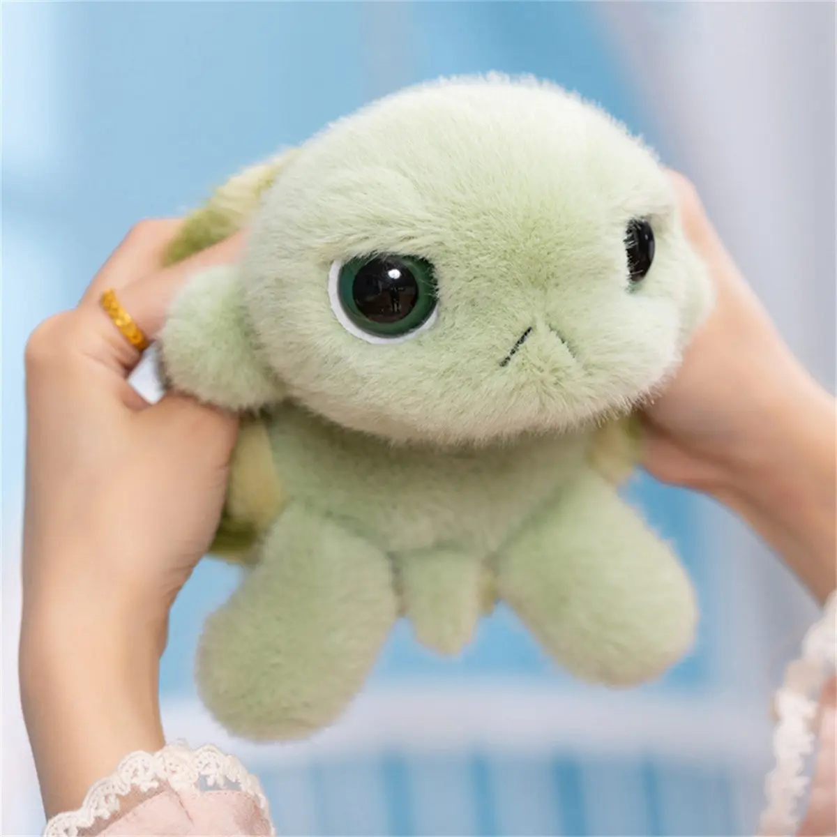 23cm Big Eye Turtle Plush Toy, Soft Fluffy Stuffed Animal, Room Decor, Kids Birthday Gift, Halloween, Thanksgiving, Christmas