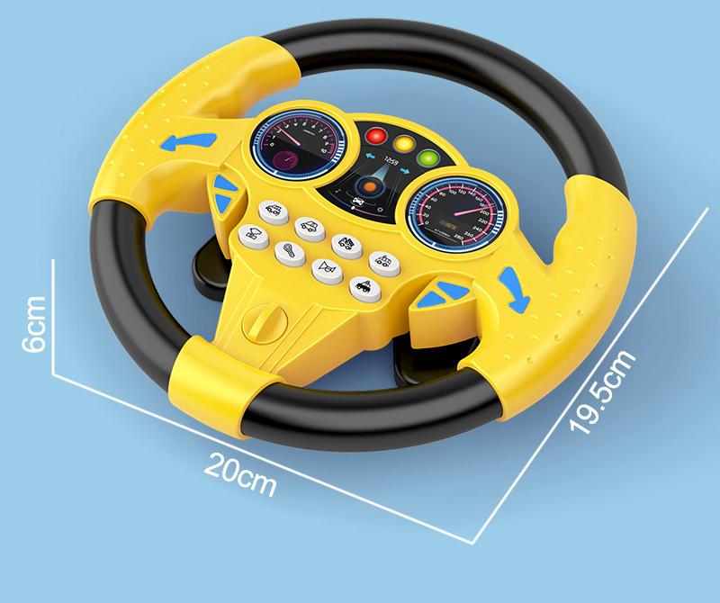 Infant Shining Simulation Steering Wheel Toys Children's Toy Kids Early Education Copilots Stroller Steering Wheel Vocal Toys