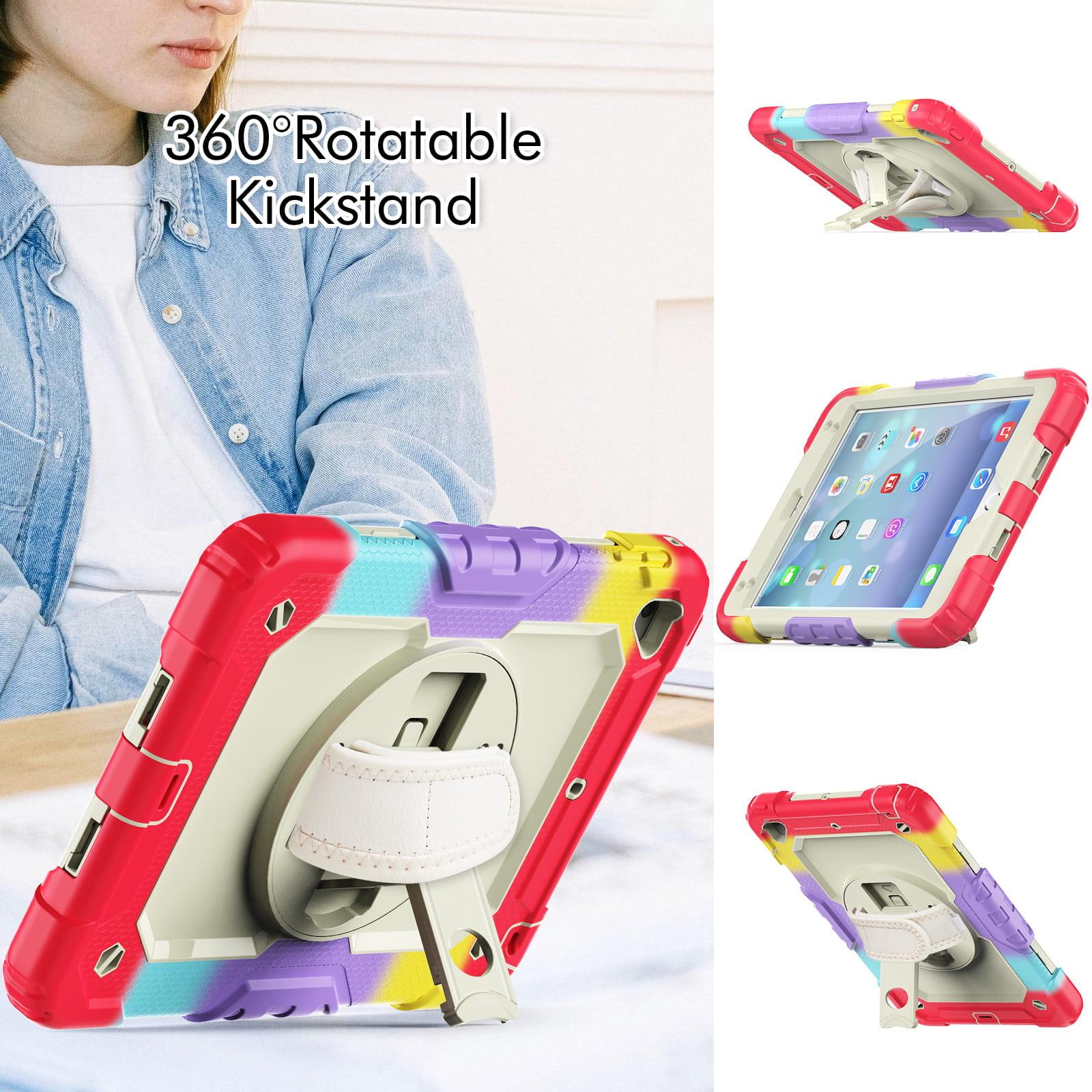 Shockproof Tablet Case with Shoulder Strap, Adjustable Stand Tablet Cover, Drop-proof Tablet Protective Cover Compatible with iPad Mini 4/5