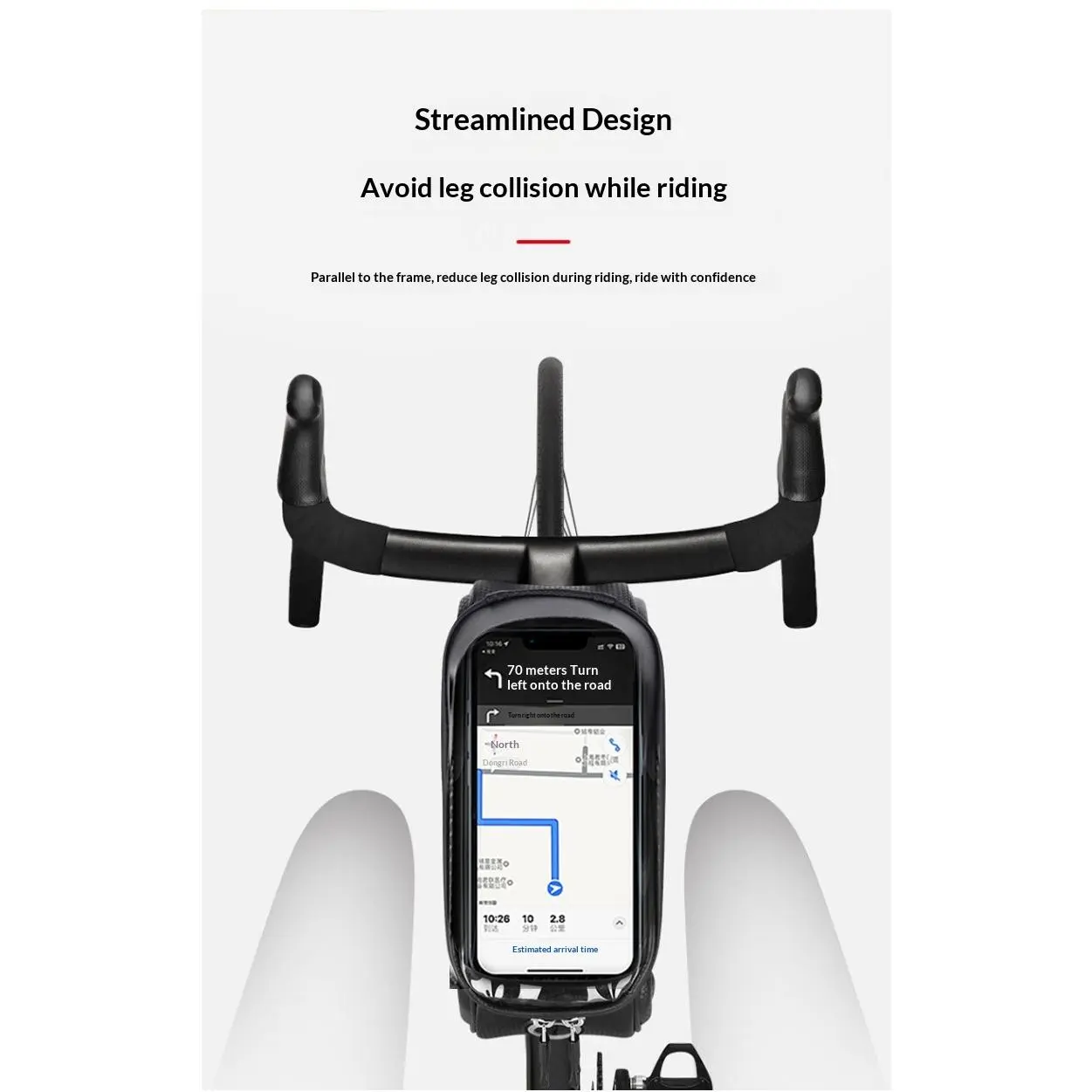 Bicycle front beam bag Waterproof riding universal mobile phone upper tube bag Cross beam bag