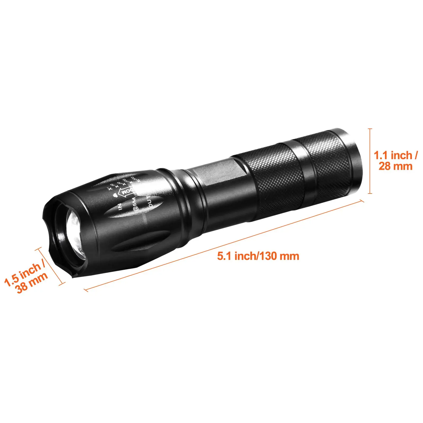 【Summerfinds】VEVOR 2 Pack Flashlights Torch, 2000 High Lumens 5 Modes Adjustable Focus Flashlight, IP44 LED Waterproof Handheld Flashlight for Camping Cycling Hiking Fishing Emergency