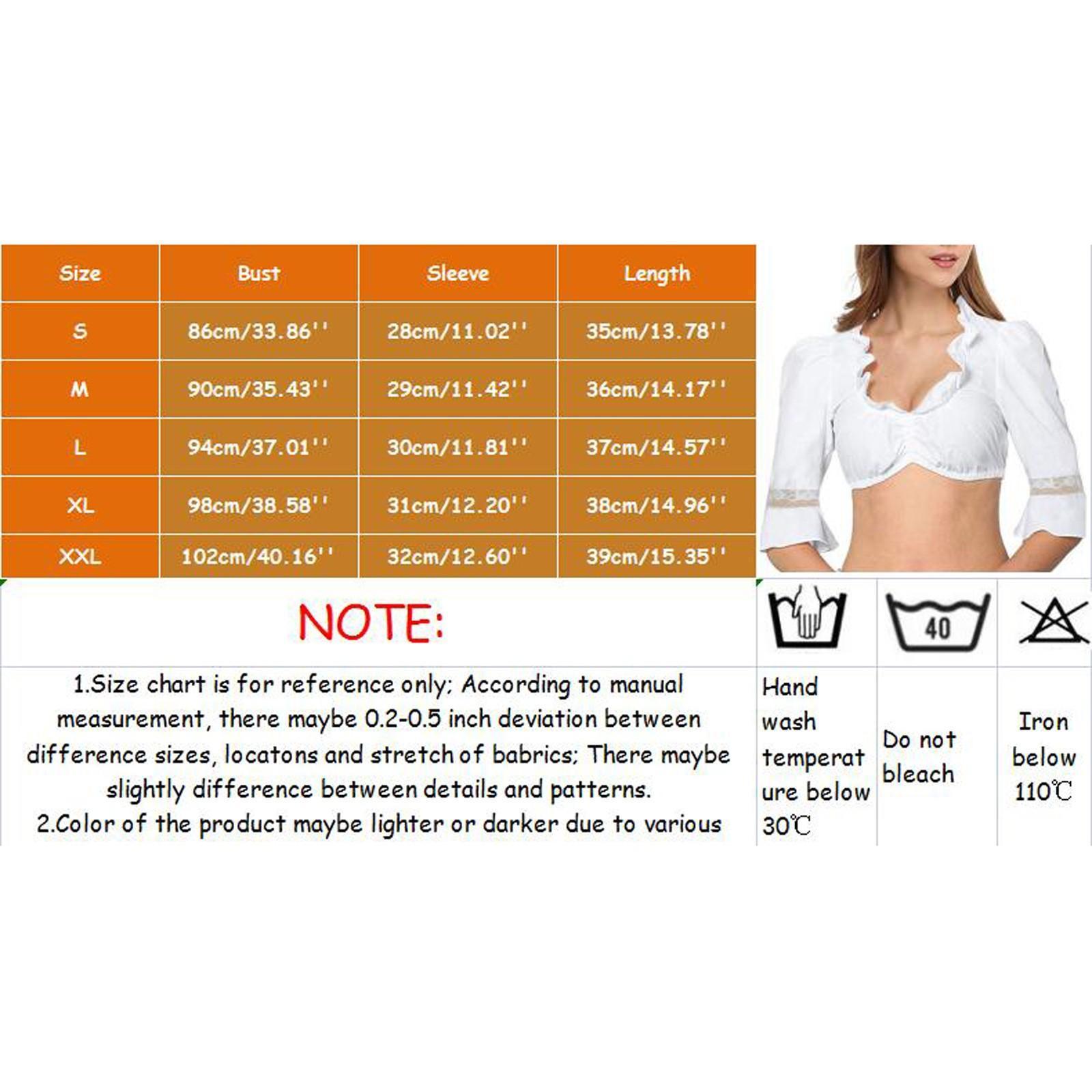 Women's Traditional Dirndl Blouse For Bavarian Oktoberfest Costumes Ruffles V Neck Crop Top Beer Festival Tops And Blouses