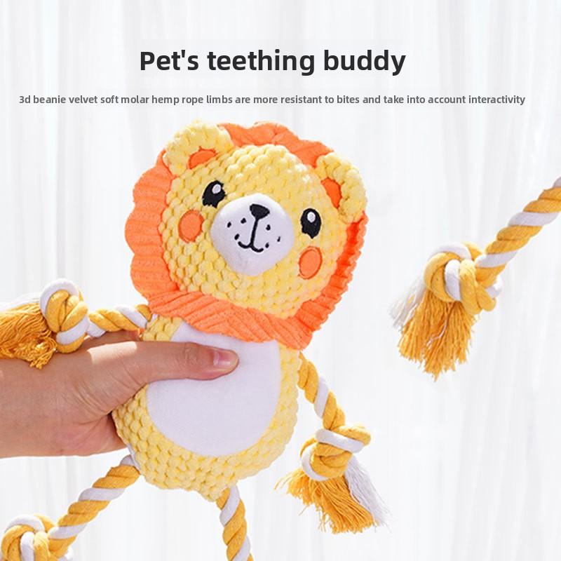 Pet Toys Squeaky Plush for Dogs & Cats, Chew-Resistant Teething, Interactive Boredom Relief