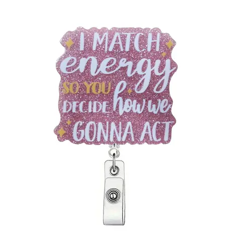 Stretchable Badge Clip Holder, Medical Badge Holder, Cute Roll-Up Badge Clips, ID Card Case, ID Holders for Badges, Badge Accessories, Suitable for Students Office Staff Doctors Nurses Teachers, Nursing Badge Reel, Nurse Badge Reel ( Lettering)