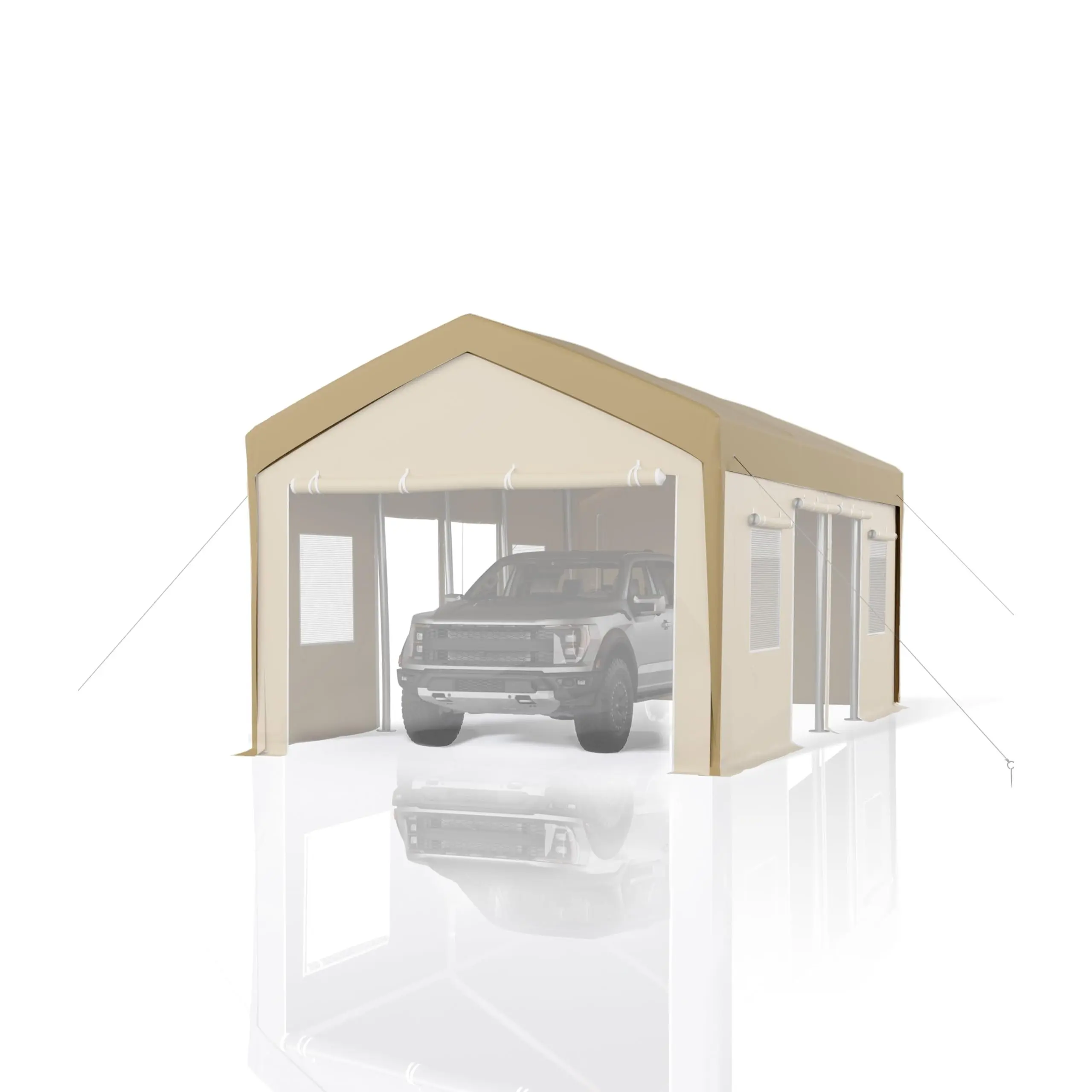 Heavy Duty Carport Canopy Replacement Cover – Waterproof PE, UV & Wind Resistant Tarp – Outdoor Garage Shelter for Car, Boat, Patio – Cover Only, Frame Not Included