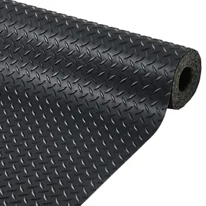 Heavy Duty Diamond Plate PVC Garage Floor Mat – 2.8mm Thick Non-Slip Oil Resistant Floor Protector for Cars, SUVs, Sedans, Sports Cars, Warehouse, Gym & Trailer Use