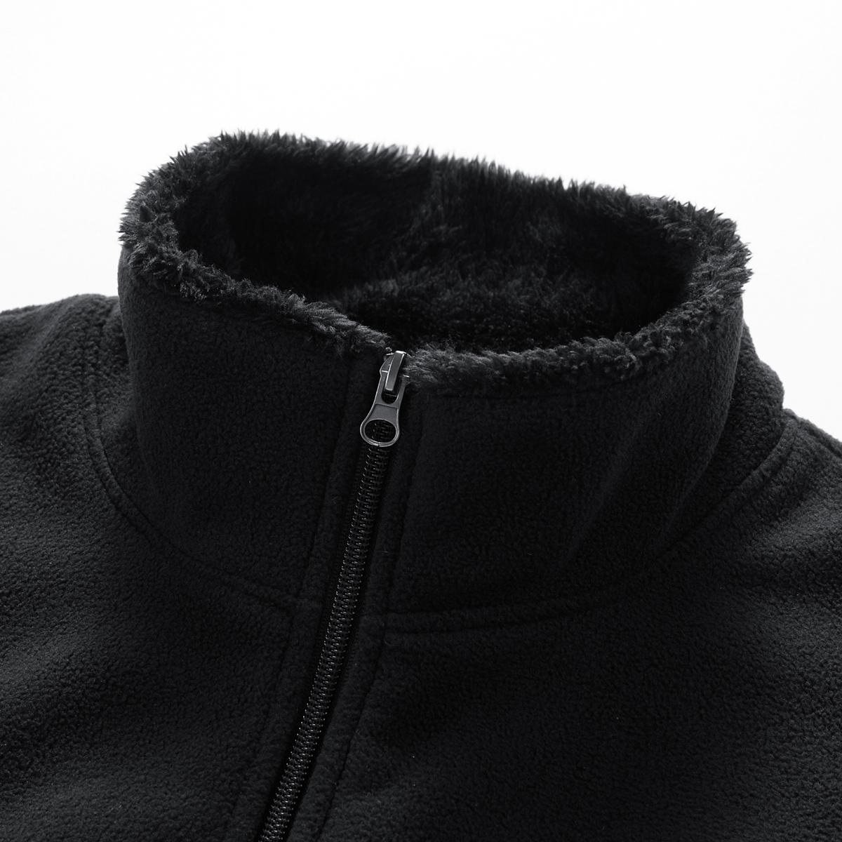 Men's Thermal Fleece Vest Lightweight Warm Winter Jacket, Stand Collar Athletic Sleeveless Vest for Gym, Hiking , Winter Vest, Outdoor Activities, Details, Durable Construction, Fitness Enthusiasts, Hiking Gear, Breathable Fabric, Gym Wear