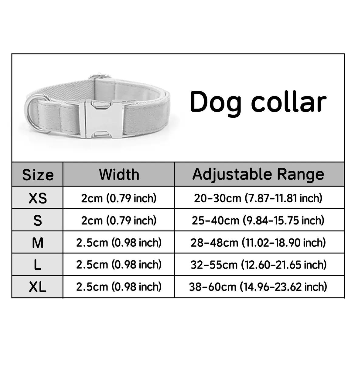 Personalized Dog Collar 1Pc Custom Engraved Soft Engraved Nameplate Durable ID Durable Nylon Material Easy to Install