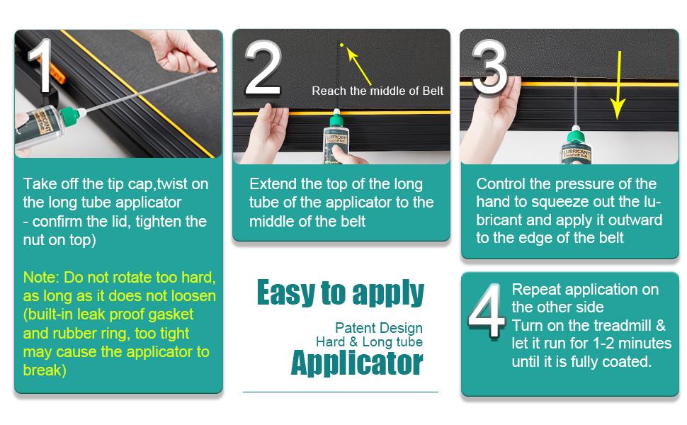 Silicone Treadnmill Belt Lubricants/Lubes,8.4 Ounce, High Temperature Resistant and Stable Lubricant,with Hard Application Tubes and Precision Screw Caps for Easy Use