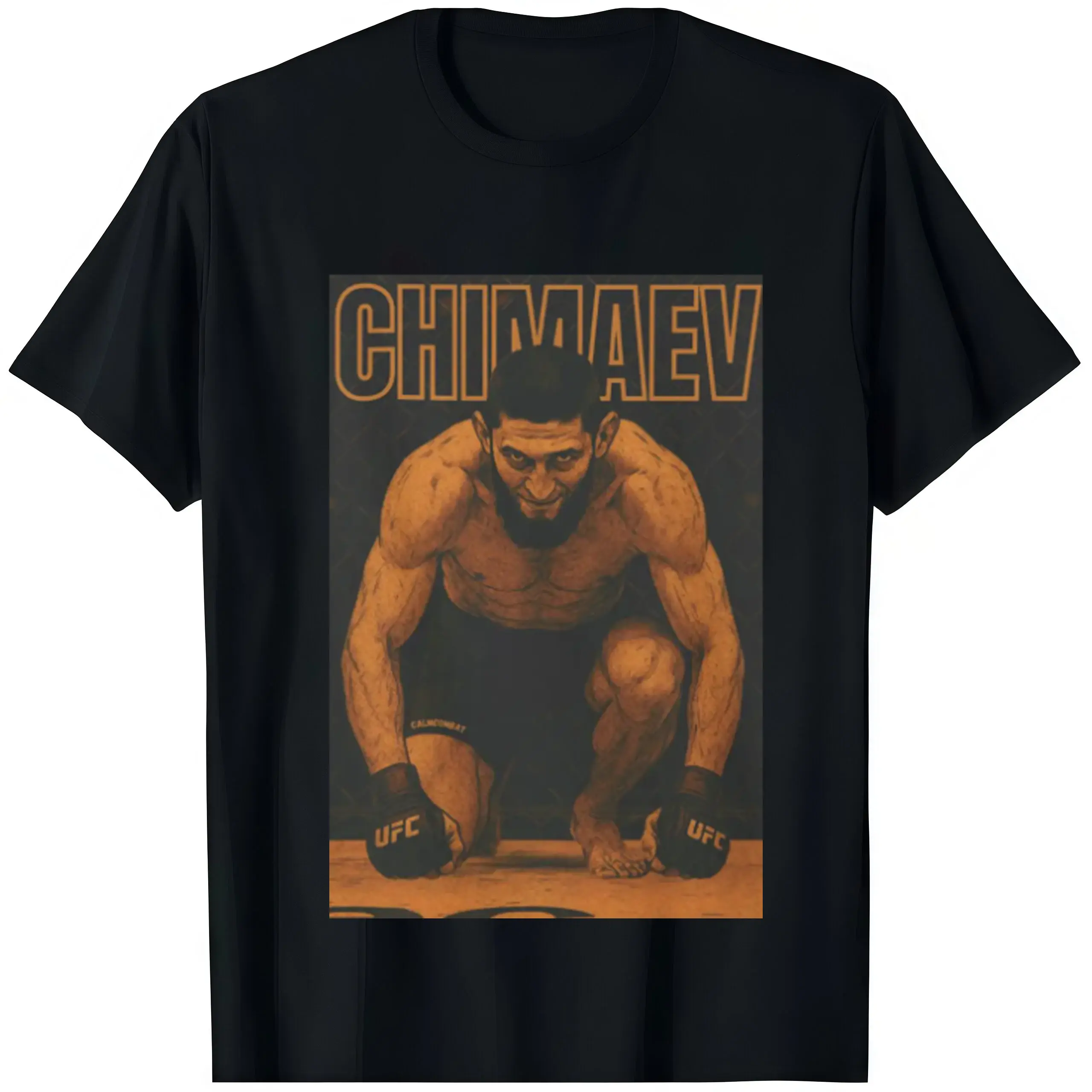 🥊 🎨 Khamzat Chimaev MMA Shirt UFC-Inspired Streetwear |   Fighter Art Back Print T-Shirt for Fight Fans
