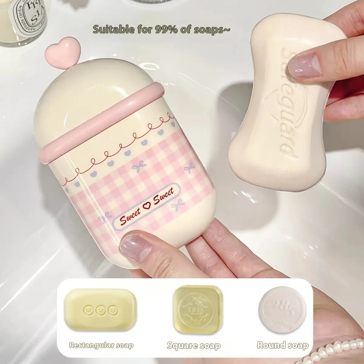 Portable Travel Soap Box, Dual-Layer Sealed Lid Drainage Soap Holder, Compact Soap Storage Container, Ideal for On-The-Go Use