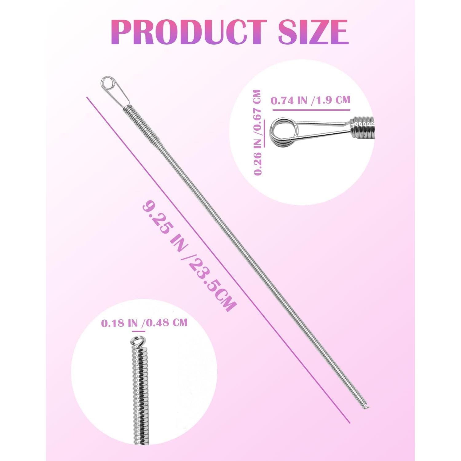 Spring Drawstring Threader,4Pcs Flexible and Elastic Drawstring Threader Tool DIY Rope Threader Clip Hoodie String Replacement Drawstring Puller for Sweatpants,Shorts,Jackets,Coat