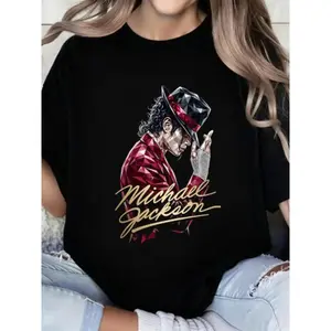 ual Style T-Shirt Michael Jackson Diamond Art Design Summer Wear Gift For Music Lovers #   Michael Jackson #   Jaafar Jackson #   biopic #   music legend 100 Percent Cotton Casual Style T-Shirt Michael Jackson Diamond Art Design Summer Wear Gift For Music