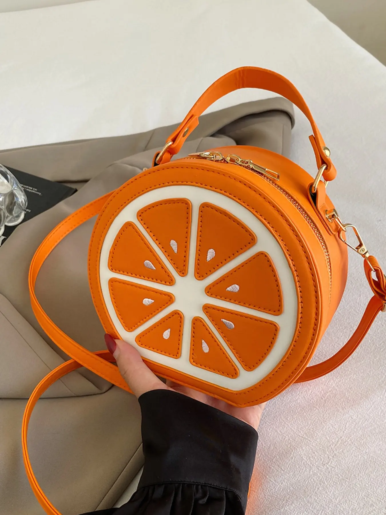 Glitter Women's Crossbody Bag, Lemon Shape Street Style Shoulder/tote Bag, Crossbody Shoulder Purses, Trendy Versatile Y2K Fashion Accessory, Model 2026-0226