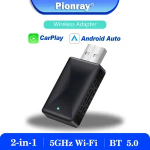 Deals for You Days,2-in-1 Wireless Carplay Adapter, Carplay Converter, Plug & Play ,Versatile Carplay Adapter for IPhone/Android,Stable BT 5.0 & Wi-Fi,Support USB-A and USB-C，Seamless Auto-Connect for Safe Driving Experience