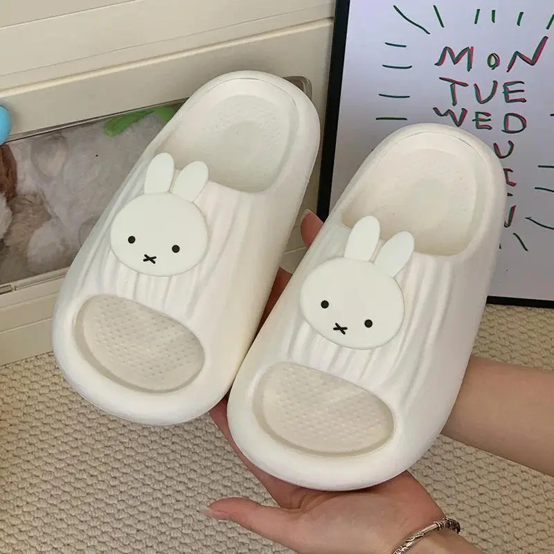 Cartoon Print Miffy Series Soft-Soled Anti-Slip Slippers, Exquisite Cute Home Supplies for Bedroom & Bathroom, Ideal Gift, Home Wear