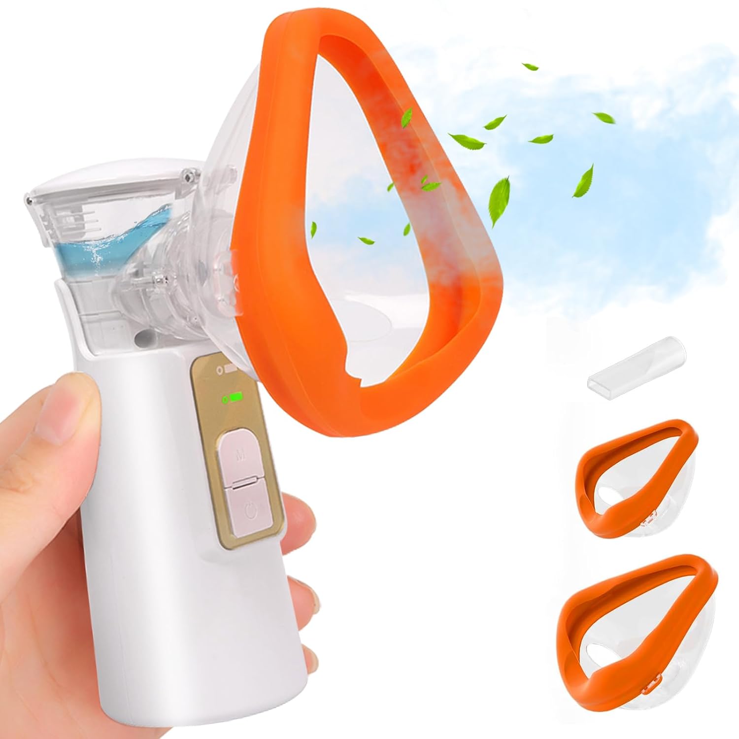 Portable Handheld Ultrasonic Mist Maker, 1 Box USB Rechargeable Nebulizers with Accessories, Personal Care Appliances for Home & Travel, Portable Nebulizer, Nebulizer Mask