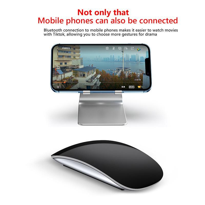 Wireless Bluetooth Computer Mouse Magic Dual-Mode Silent Rechargeable Touch Slim Ergonomic PC Mice