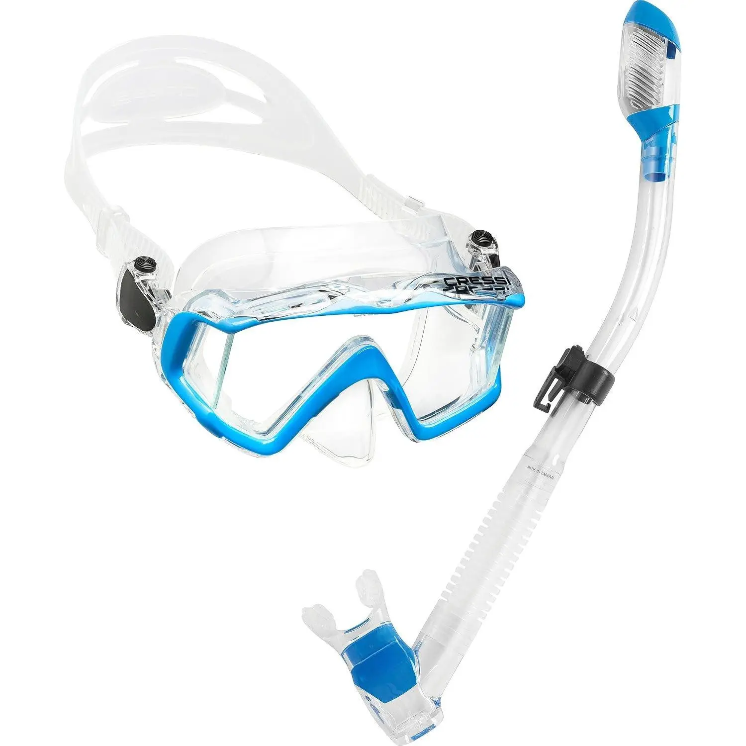 Panoramic Wide View Mask & Dry Snorkel Kit for Snorkeling, Scuba Diving - Pano 3 & Supernova Dry: Designed in