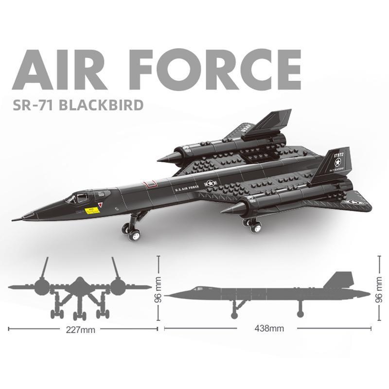 F-12 aircraft Boy SR 71 building block military series Blackbird fighter assembled toy ultra high-speed reconnaissance aircraft