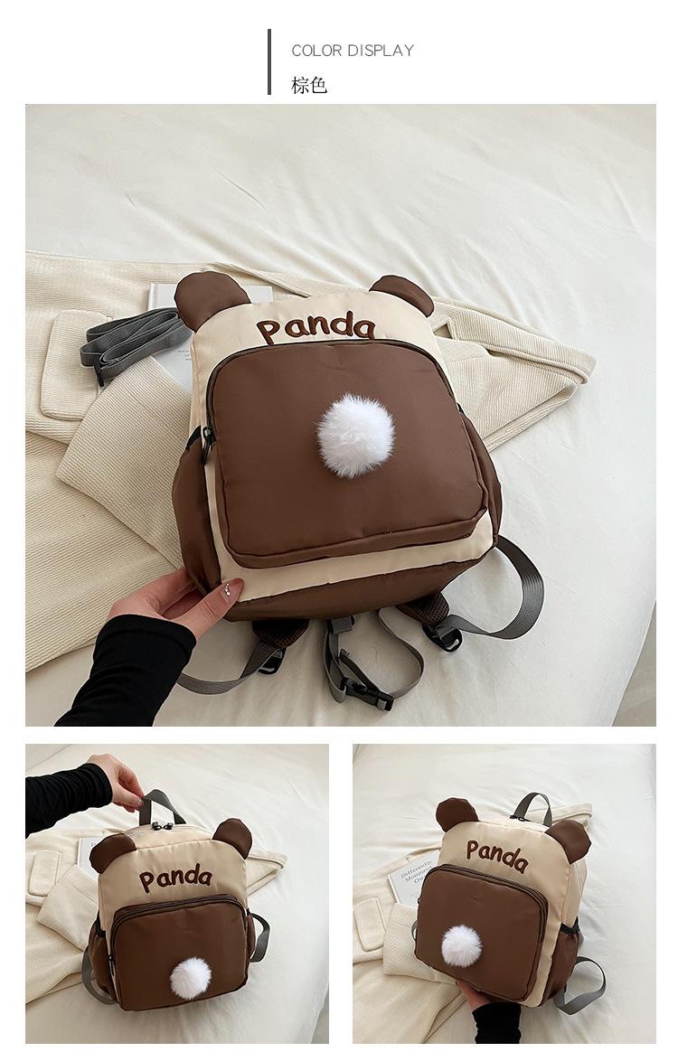 Kindergarten Color-Block Canvas Backpack 2026 Back-to-School Season Children's Fashion Backpack Baby Anti-Lost School Bag