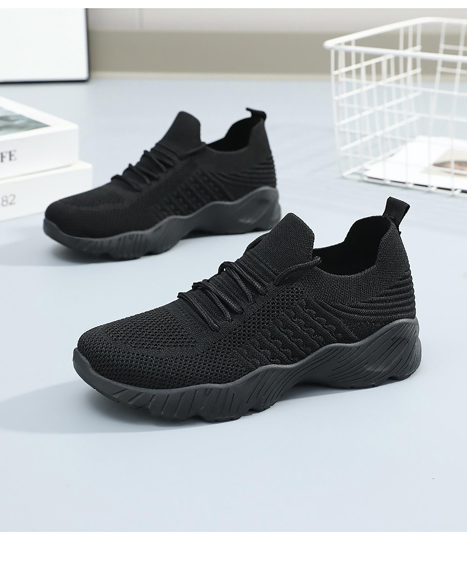 Women's lightweight casual shoes, breathable fly-knit sports shoes