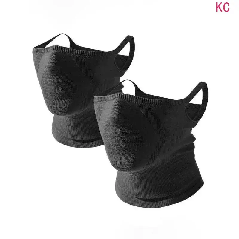 2 Pack Ear Loop Half Face Covers, Breathable Windproof Sports Masks For Men And Women Cycling Running Hiking Outdoor Activities
