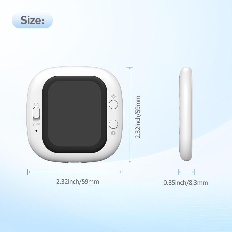 Mini Smartphone Vlog Selfie Display Screen Magnetic Selfie Monitor Compatible with iPhone and Android Rear Camera Selfie Vlog Live TikTok White.