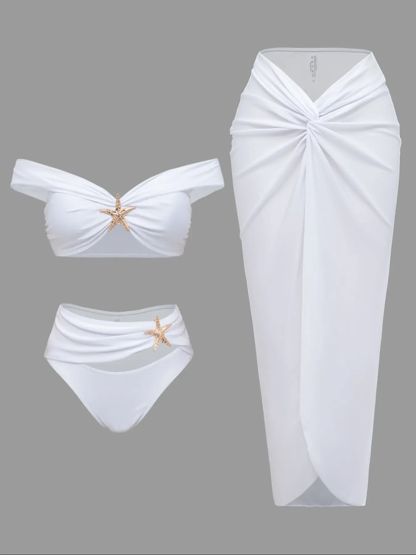 Women's Fashion Two-Piece Bikini Set, Three-Piece Swimsuit, Stylish Beachwear, Comfortable Swimwear, Perfect for Pool & Beach